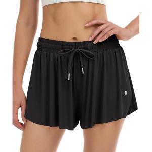 image:imageSport Comfy Running Flowy Shorts for Women Casual Summer  Butterfly Lounge Preppy Athletic Shorts Medium