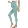 image:imageMIRITY Maternity Seamless Leggings Over The Belly Pregnancy Workout Stretchy Pants with Pockets Blue