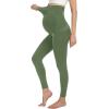 image:imageMIRITY Maternity Seamless Leggings Over The Belly Pregnancy Workout Stretchy Pants with Pockets Green