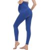 image:imageMIRITY Maternity Seamless Leggings Over The Belly Pregnancy Workout Stretchy Pants with Pockets Navy