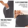 image:imageMIRITY Pregnancy Maternity Athletic Leggings Over The Belly for Women with Pockets and Drawstring 2Pack Black Grey