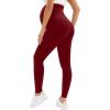 image:imageMIRITY Pregnancy Maternity Athletic Leggings Over The Belly for Women with Pockets and Drawstring 2Pack Navy Burgundy