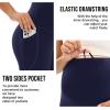 image:imageMIRITY Pregnancy Maternity Athletic Leggings Over The Belly for Women with Pockets and Drawstring 2Pack Navy Burgundy