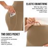 image:imageMIRITY Pregnancy Maternity Athletic Leggings Over The Belly for Women with Pockets and Drawstring Brown