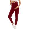 image:imageMIRITY Pregnancy Maternity Athletic Leggings Over The Belly for Women with Pockets and Drawstring Burgundy