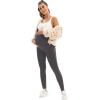 image:imageMIRITY Pregnancy Maternity Athletic Leggings Over The Belly for Women with Pockets and Drawstring Grey