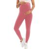 image:imageMIRITY Pregnancy Maternity Athletic Leggings Over The Belly for Women with Pockets and Drawstring Pink