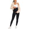 image:imageMIRITY Women Maternity Ribbed Leggings Over The Belly with Pockets and Drawstring for Workout 2Pack