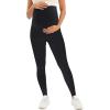 image:imageMIRITY Women Maternity Ribbed Leggings Over The Belly with Pockets and Drawstring for Workout 2Pack