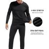 image:imageThermal Underwear for Men  Long Johns with Fleece Lined Cold Weather Base Layer Pajama Set Black