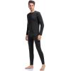 image:imageThermal Underwear for Men  Long Johns with Fleece Lined Cold Weather Base Layer Pajama Set Black