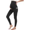 image:imageMIRITY Maternity Seamless Leggings Over The Belly Pregnancy Workout Stretchy Pants with Pockets Black
