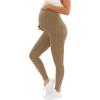 image:imageMIRITY Pregnancy Maternity Athletic Leggings Over The Belly for Women with Pockets and Drawstring Brown