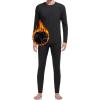 image:imageThermal Underwear for Men  Long Johns with Fleece Lined Cold Weather Base Layer Pajama Set Black