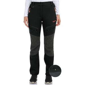 image:imageMIRITY Womens Waterproof Outdoor Hiking Pants Fleece Lined Insulated Traveling Snow Ski with Adjustable Hoop